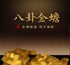 Feng Shui Money Frog Statue with Coin, Pair of Solid Brass Wealth Toad Figurine for Good Luck, Traditional Golden Chan Chu Ornam