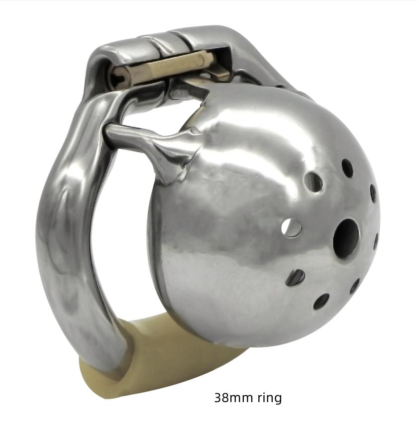 Ergonomické zařízení na mužskou cudnost Stealth Lock z nerezové oceli, klec na penis, zámek na penis, kroužek na penis, pás cudnosti, S077
