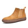 Rindsveloursleder Mid-Top Herren Chelsea Boots Retro Herren Motorradstiefel Herrenstiefel