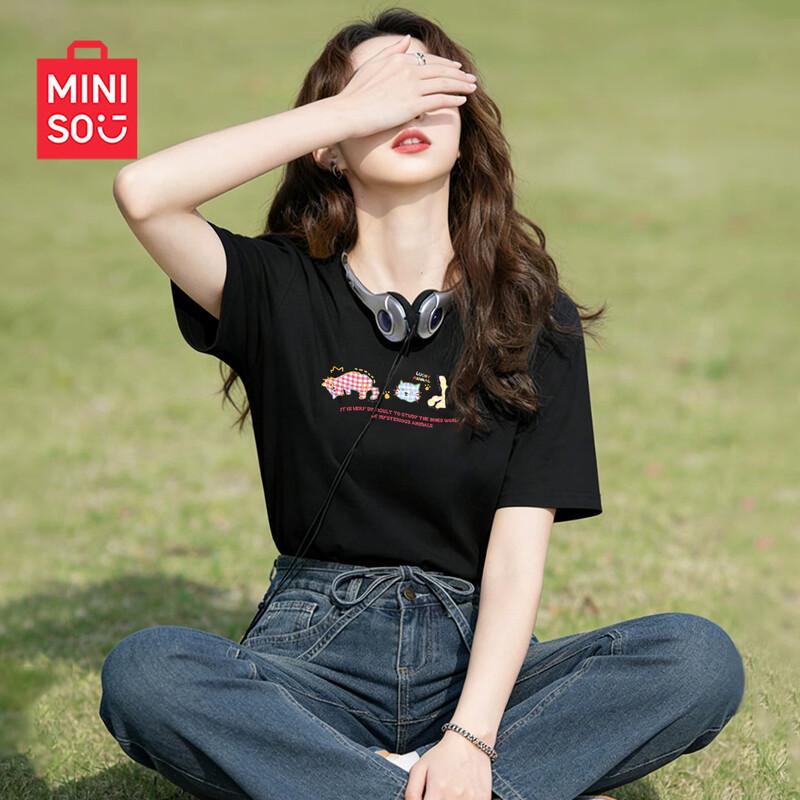 MINISO Women s Pure Cotton Short-Sleeve T-Shirt XL