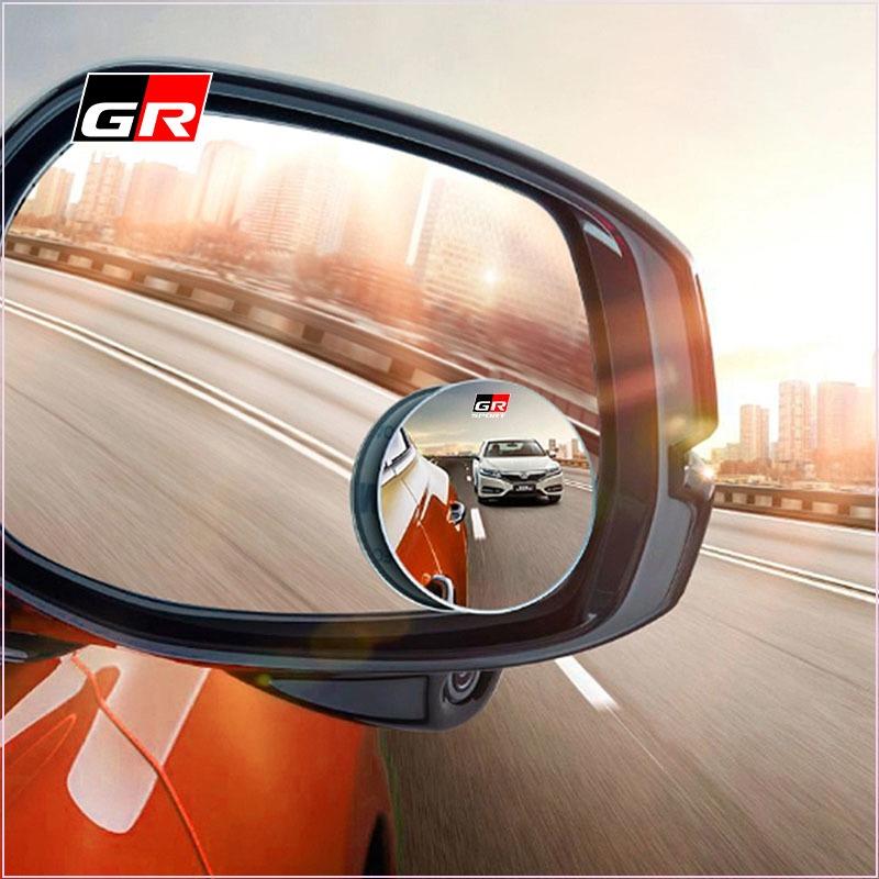 2pcs Wide Angle Car Blind Spot Mirrors Suction Cup 360 Adjustable for Toyota Trd Gr Yaris Hilux Corolla Prius Avensis Emblem Auris Rav4