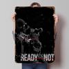 Ready or Not Spielposter Individuelle Wandkunst Vintage Metallschilder Retro Blechschild für Man Cave Dekoration Garage Schreibtisch Dekoration Raum