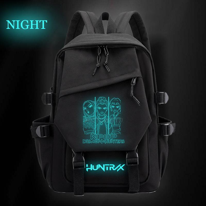 KPop Demon Hunter Surrounding Large Capacity Reducing Backpack Campus Trend Student School Bag