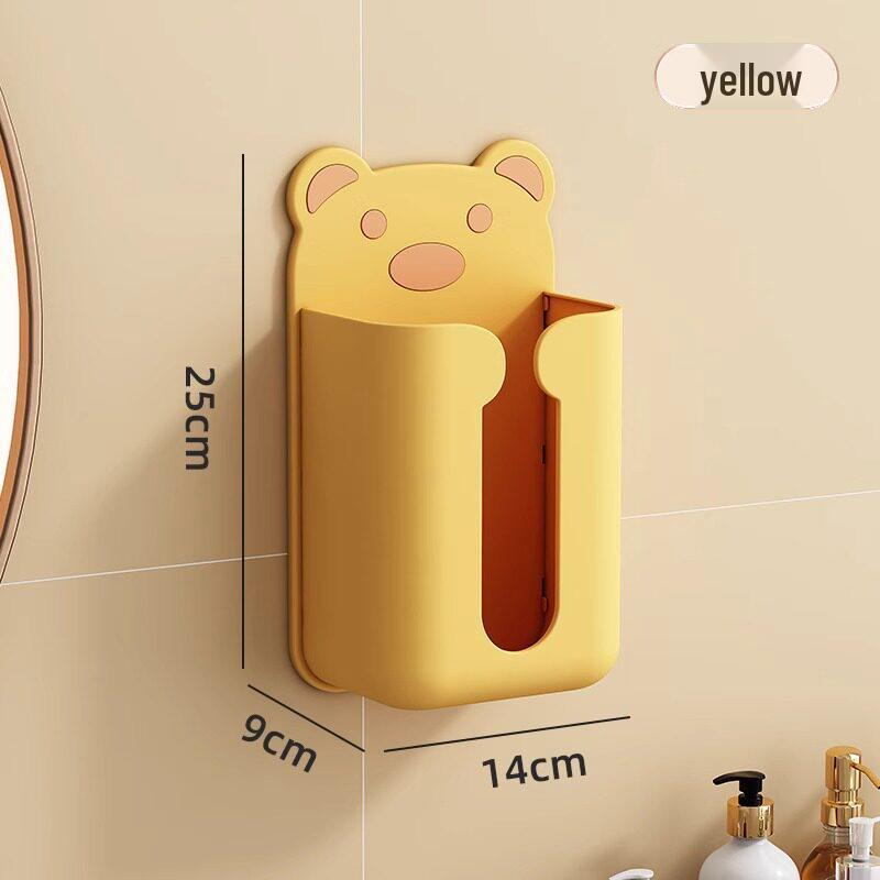 Wall-Mounted Cartoon Tissue and Towel Dispenser, No-Punch Installation for Bathroom or Kitchen