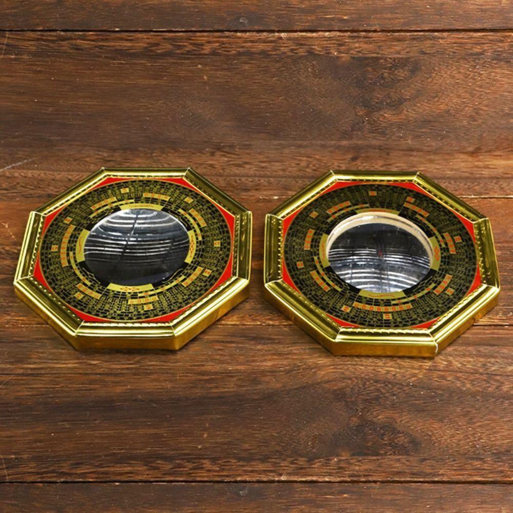 13cm 17.5cm 20.5cm Bagua Feng Shui Mirror Penh Compass Metal Frame Octagonal Mirrors Exquisite Eight Diagrams Mirror