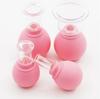 New 4Pcs/set Health Massage Vacuum Cupping Cups Rubber Head Glass Anti Cellulite Massage Chinese Therapy Face Cupping Set Cans