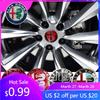 For Alfa Romeo 2026 Hot Sticker 56mm Car Styling Tire Hubcap Sticker Wheel Rim Badge for Alfa Romeo Mito Giulia Giulietta 147 15