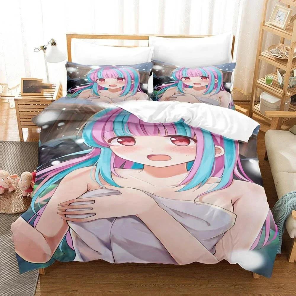 Nyubara Reona Anime Raise A Suilen Bedding Set Printed With Pillowcase Bed Duvet Cover Soft Single Double Queen Super King Size