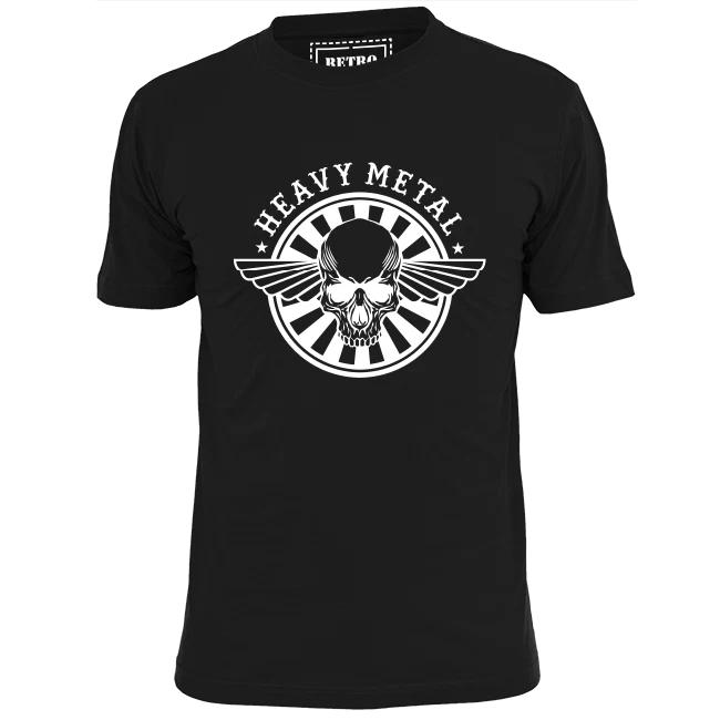 Mens Heavy Metal Winged Disc T shirt Metallica Motorhead Maiden Sabbath Heavy 2XL
