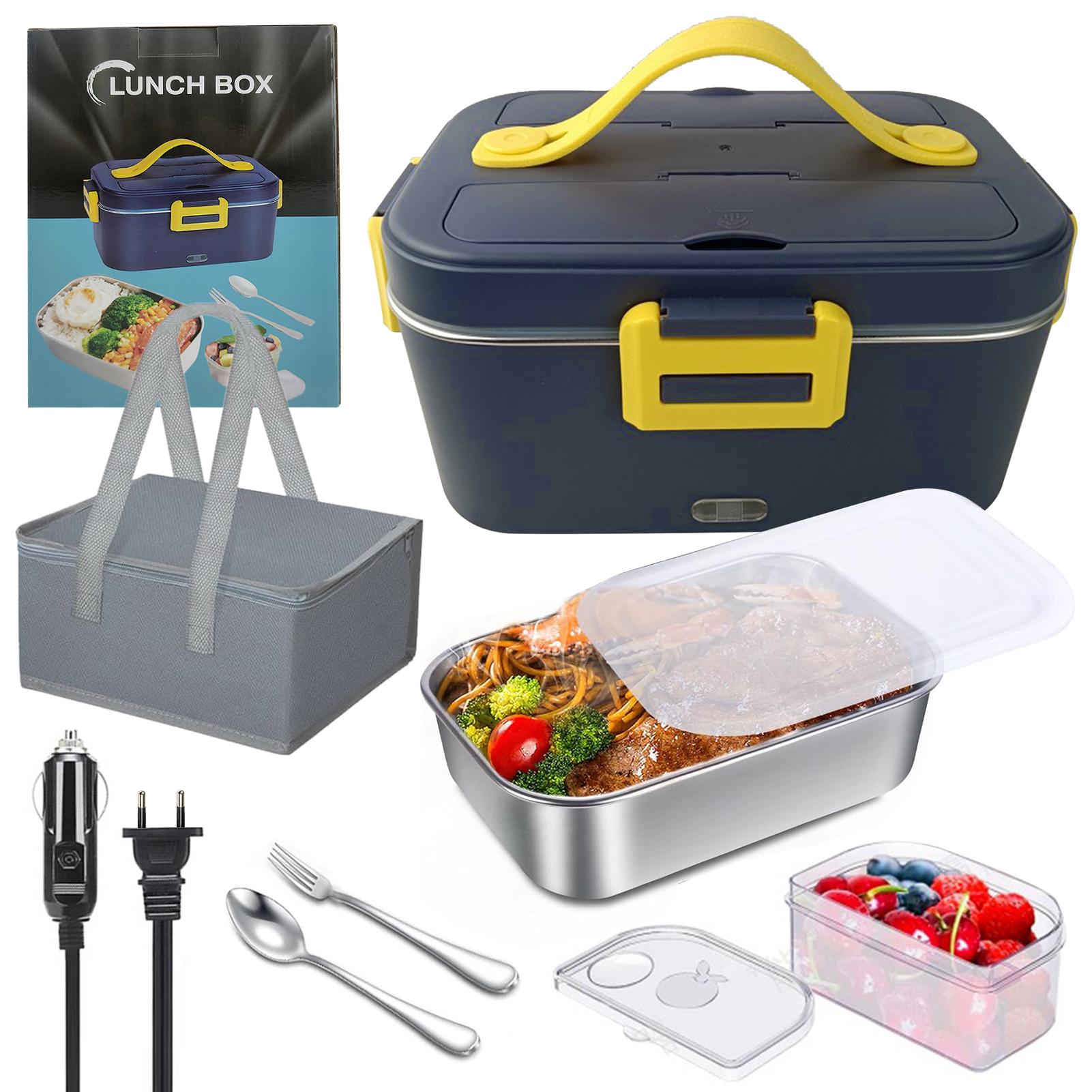 

Электрический ланч-бокс, 1,8 л, ланч-бокс с подогревом, 75 Вт, автомобильный дом, двойного назначения, со съемной нержавеющей сталью EU PLUG фиолетовый