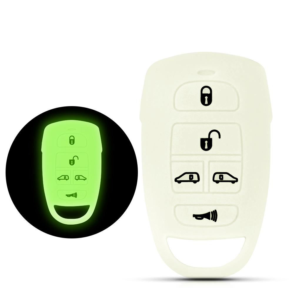 KEYYOU Silicone For Hyundai Entourage Kia Sedona Remote 5 Buttons Key Cover Case Fob 2006 2007 2008 2009 2010 2011 2012 2014