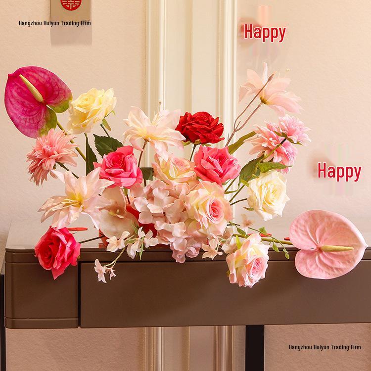 Wedding Floral Decorations: Bedside, Dining, and Desktop Arrangements for Festive Occasions and Engagements.