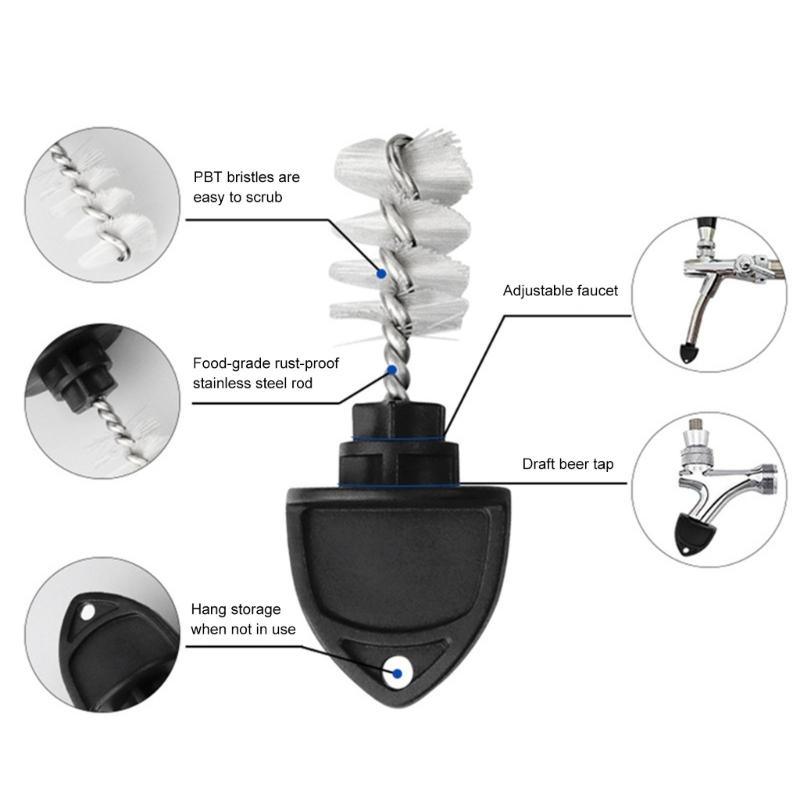 4Pcs Draft Beer Faucet Brushes Overnight Faucet Cleaning Plugs Faucet Sanitation Brush Accessories for Home Use