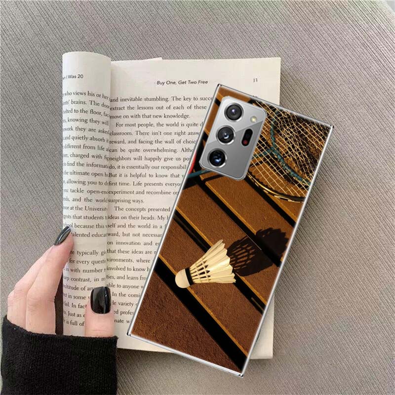 Badminton Sport Phone Case for Samsung A17 A37 A57 A54 A14 A24 A34 A07 A04S A02S A12 A22 A32 A52S A16 A26 A36 A56 A72 Galaxy Not