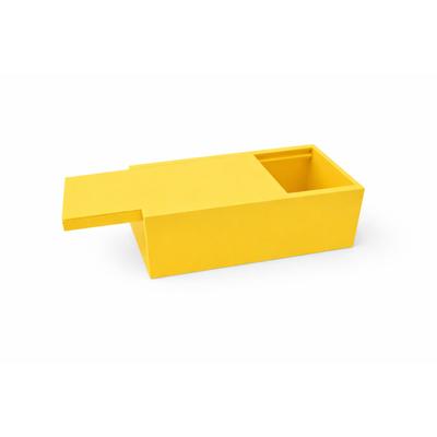 Yellow Organizer Box with a Sliding Lid for Small Items