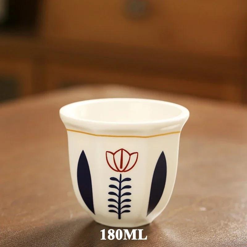 Espresso Ceramic Cup Middle Eastern Style Garland Hand Held Anti-scald Latte Cappuccino Coffee Mugs Teacup Gift for Home-use