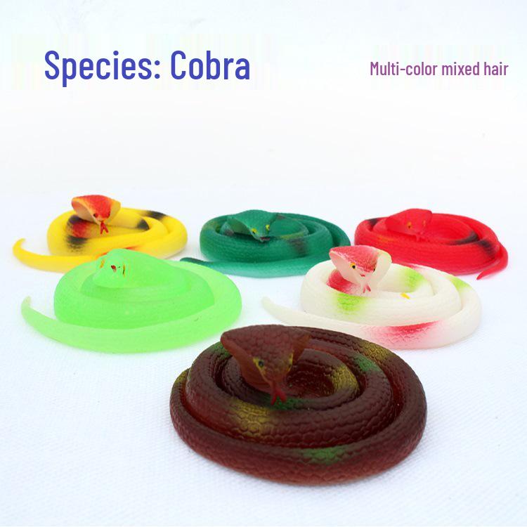 Creative Prank Soft Rubber Snake Toy - 75CM Fake Cobra with Round Head