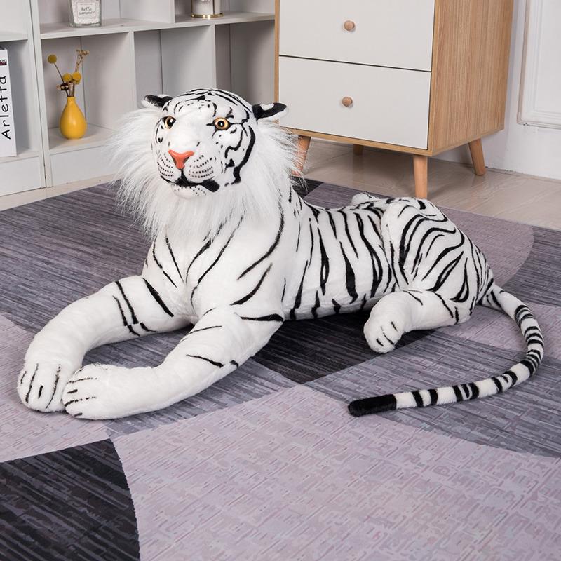 Creative Simulation Animal Lying Down Tiger Doll Plush Toy Siberian Tiger White Tiger Doll Children Soothing Rag Doll