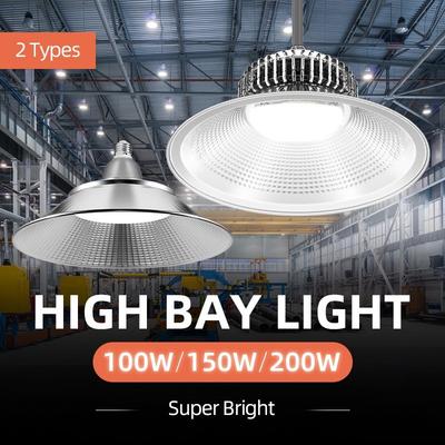 High Power High Bay Light Super Bright Industrial LED Ceiling Lamp Factory Warehouse Garage Stadium Lighting Wide Beams Lights