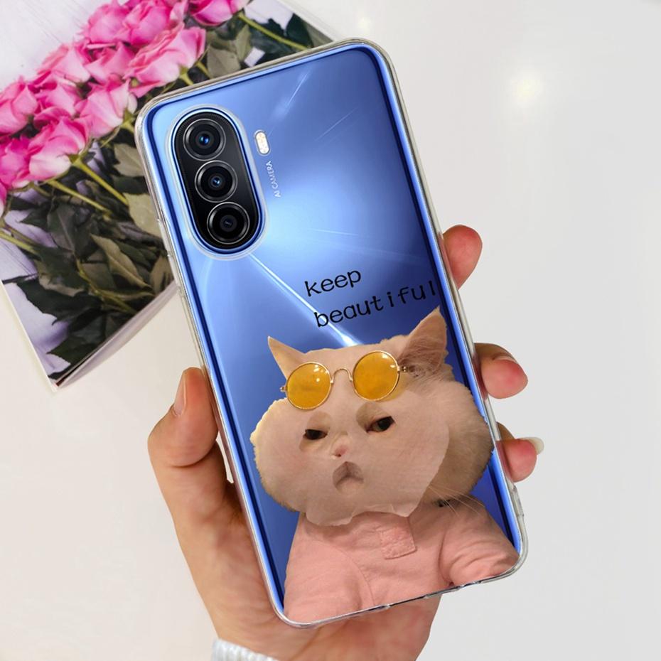 Schöne gemalte Hülle für Huawei Nova Y70 Plus Nova70 Weiche Silikon TPU Rückseite für Huawei Nova Y70 Y 70Plus MGA-LX9 Handyhülle