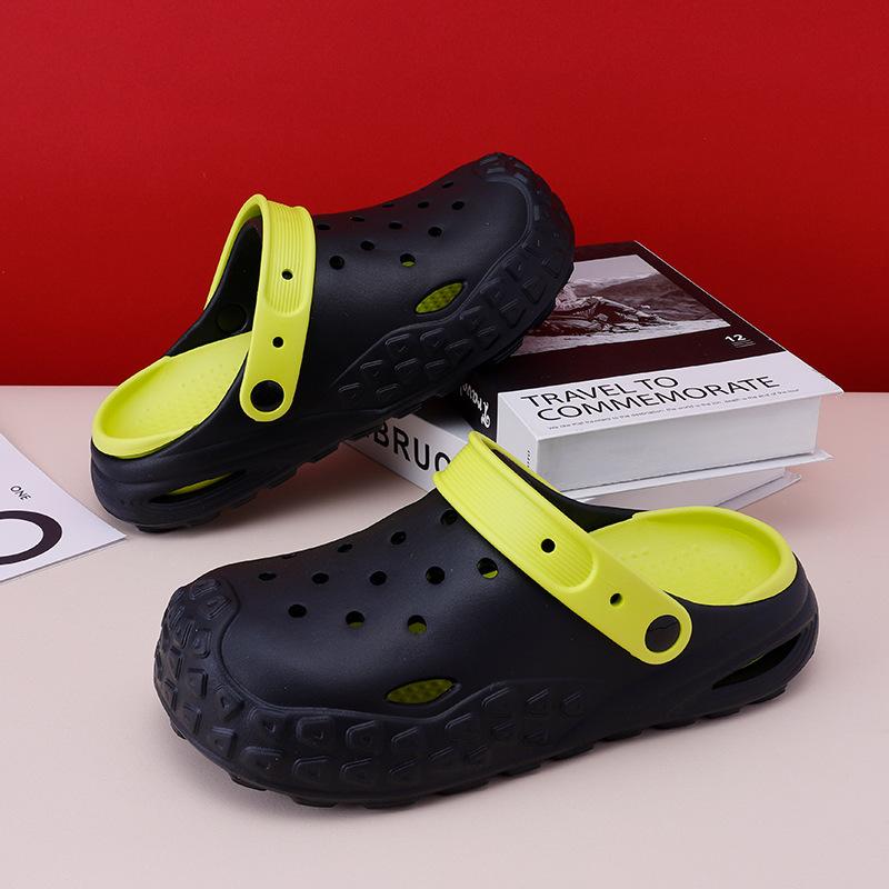 Cave Shoes Men's and Women's Korean Version of Trendy Beach Shoes New Summer Garden Shoes Slippers Men's Bag Head Children's Beach Sandals