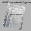 PVC Zipper Storage Bag: A4/A5/B5 Receipt Holder & A6 Planner with 6-Hole Loose-Leaf Feature