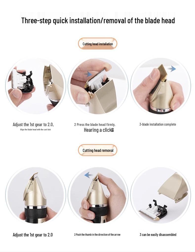 Rechargeable Silent Hair Clippers: Electric Clippers for Babies, Adults & Children