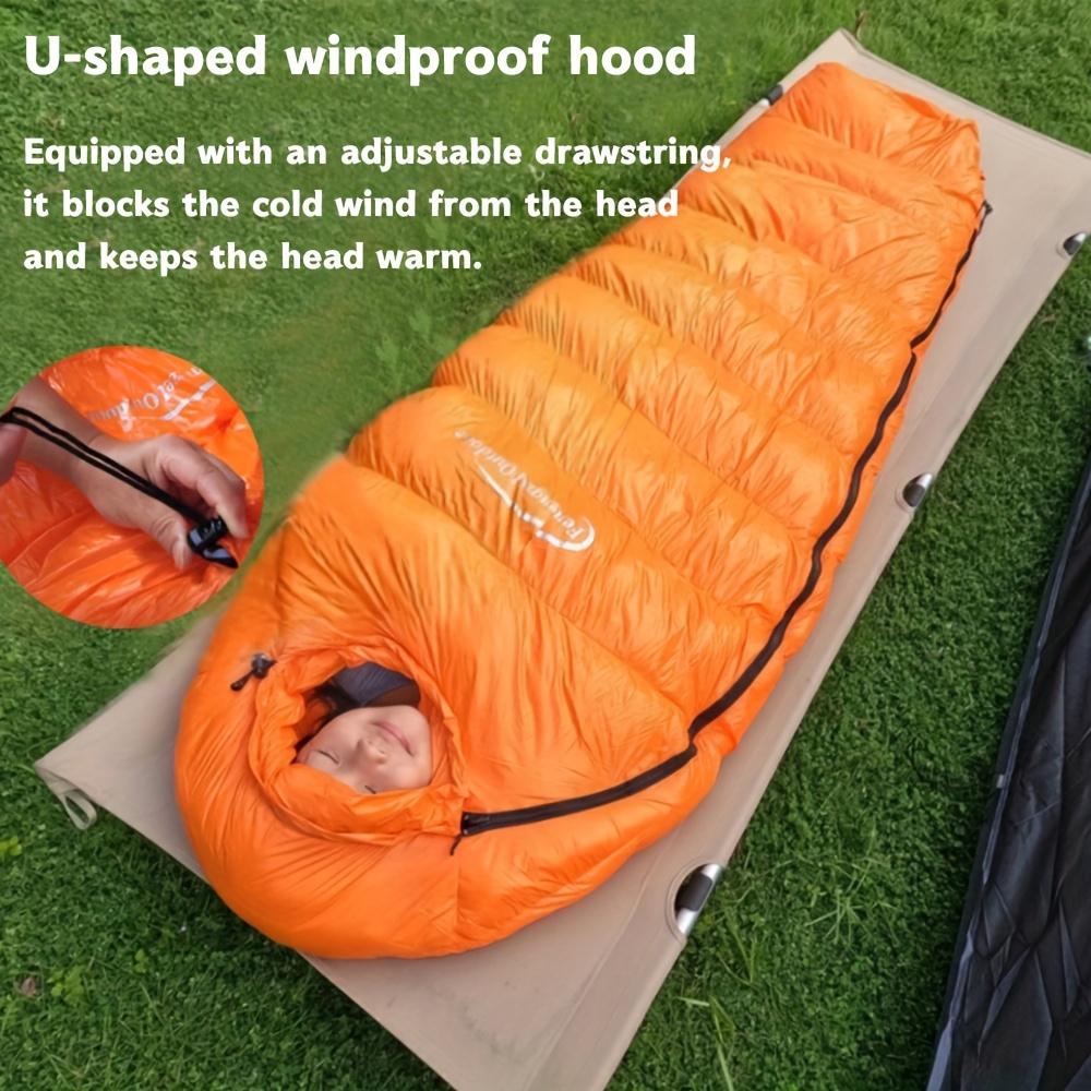 Children's mummy sleeping bag, down sleeping bag, 800g 95% goose down filling, ultra-light, cold-proof, camping sleeping bag