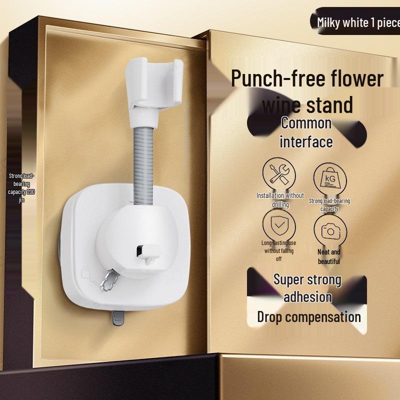 Universal No-Drill Suction Cup Shower Head Holder