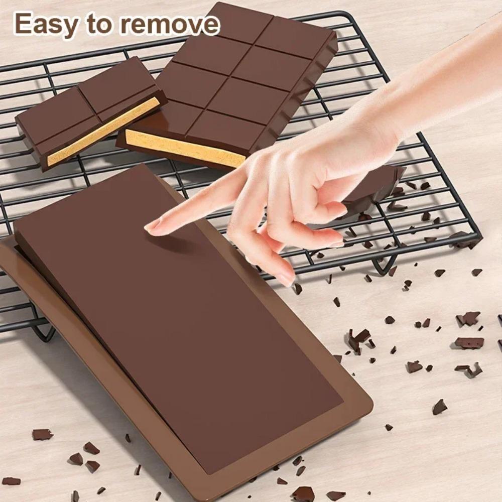 Chocolate Bar Silicone Molds Break Apart Wax Melt Mould Durable Rectangle Chocolate Baking Mold DIY Kitchen Cake Molds