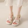 Fashion Square Toe Block Heel Sandals for Women Designer Daily Casual Woman Shoes Luxury Summer 2025 Korea Low Price Comfort Vip Sandal
