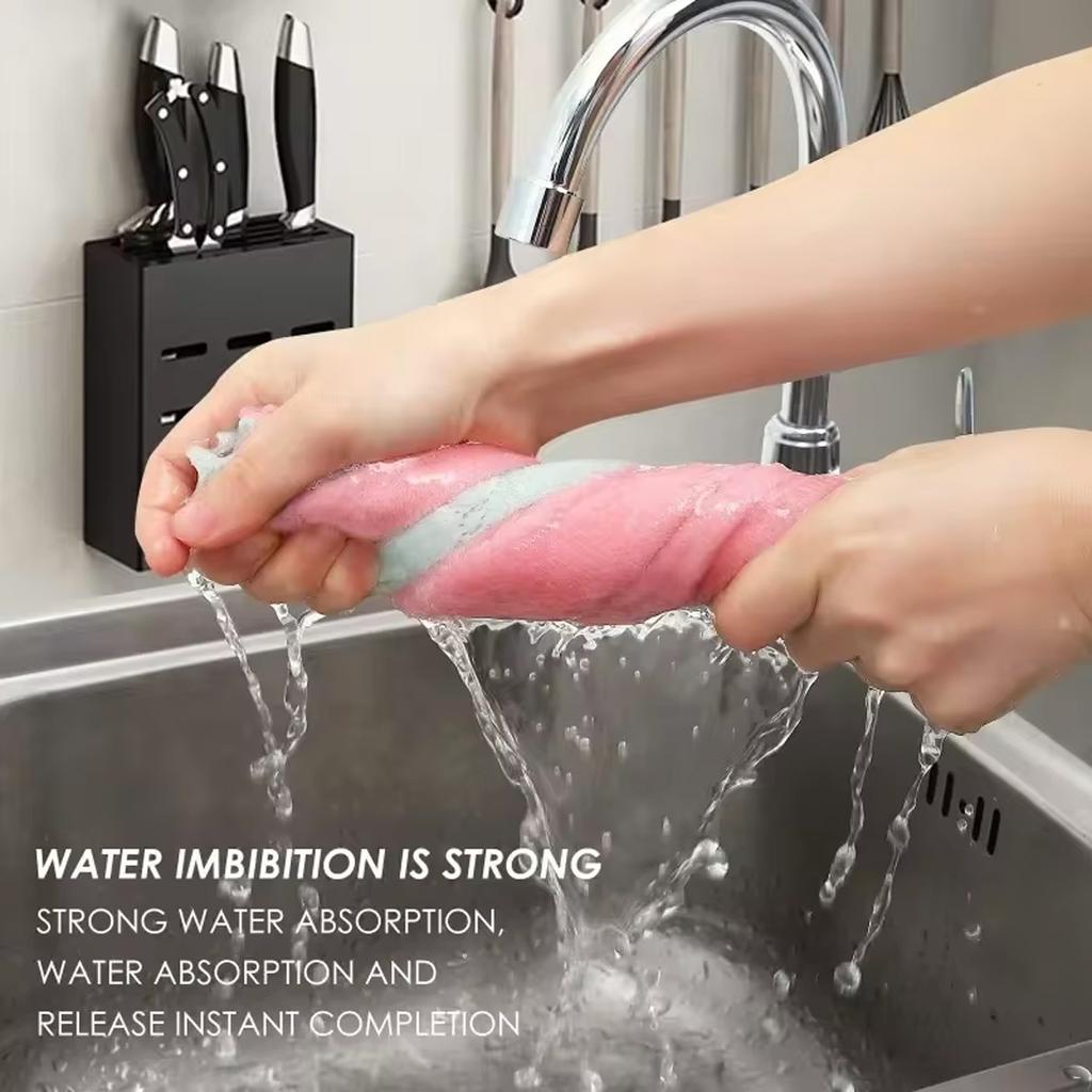 20PCS Of Cleaning Cloth Kitchen Cloth Dishwasher Towel Super Absorbent Coral Velvet Dishwasher Towel Ultra-Fine Fiber Cloth Mult