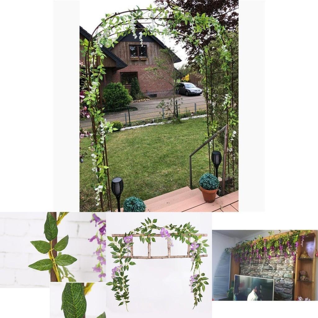 Captivating 2x Artificial Wisteria Flower Vine Offering Timeless Charm For Any Setting