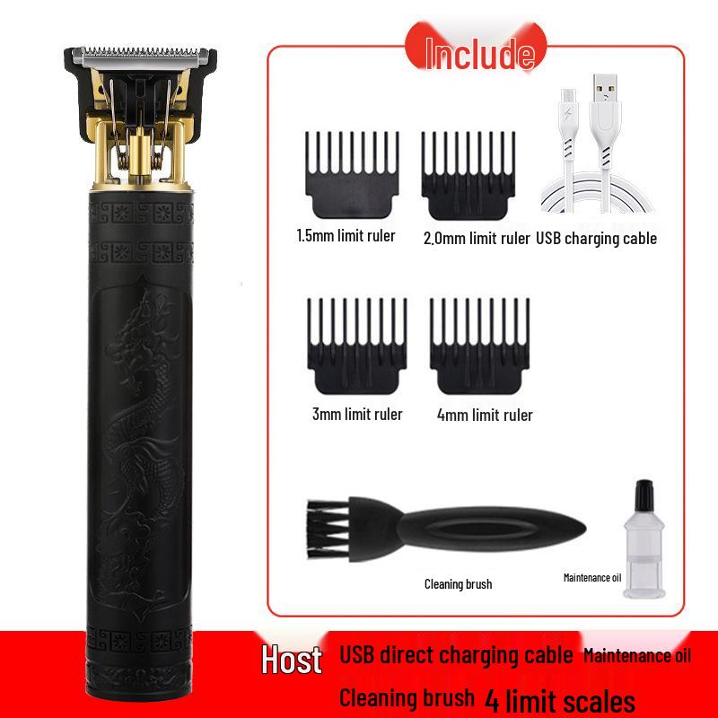 T9 Bald Electric Hair Clipper - Professional Rechargeable Engraving & Oil Head Shaver