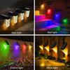 Luzes de Deck Solar de Ângulo Reto Impermeáveis Lâmpada Led Rgb & Branco Quente 1.2v 2.4w Abs Pc Lâmpada de Energia Caminho Inteligente Exterior
