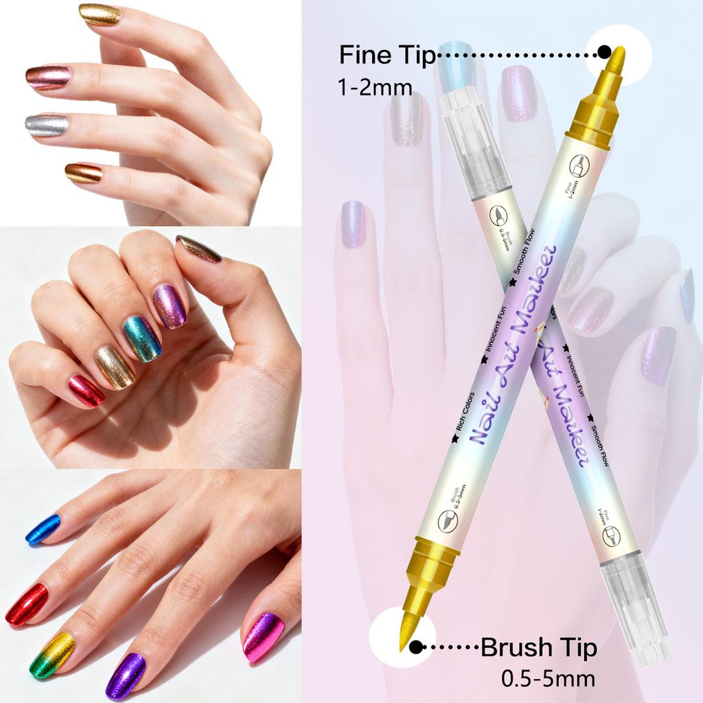 1Box Creative DIY Nail Art Tool Nail Point Graffiti Dotting Pen for Creative Expression Waterproof Quick Dry Fine Tip