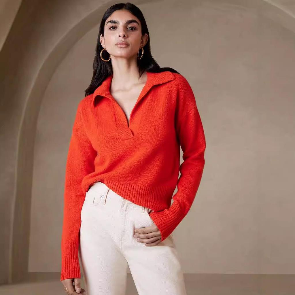 2024 Women's Trendy Solid Color Versatile Loose Casual Sweater