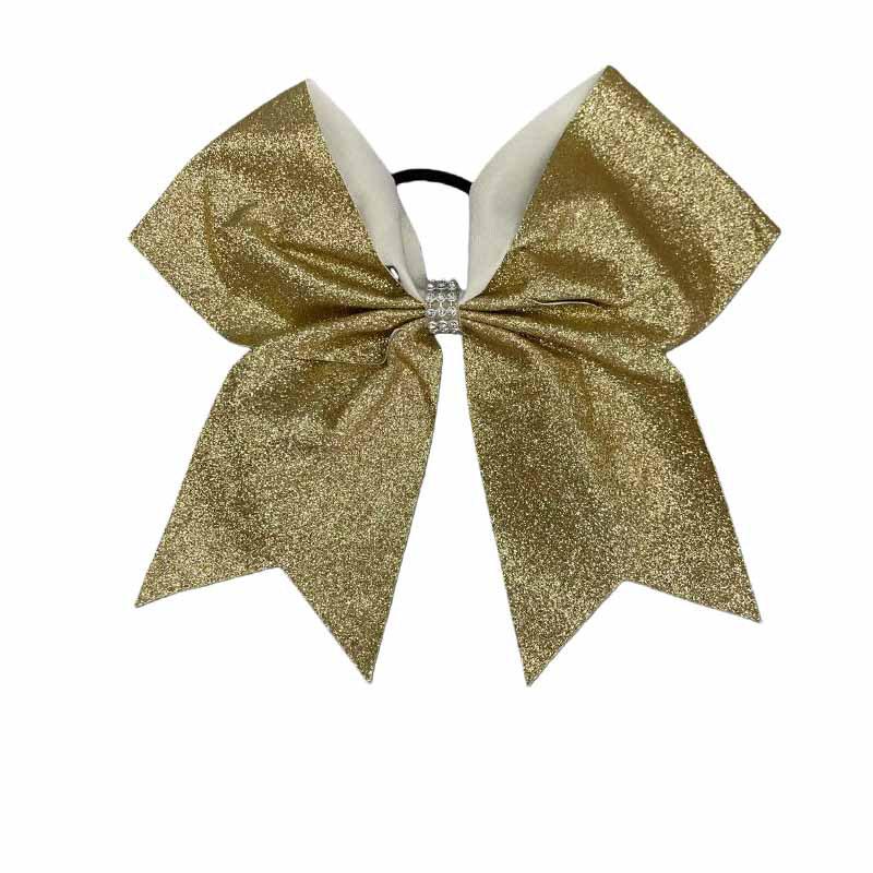 

Children s Glitter Rhinestone Bow Hair Tie золотой