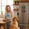 Pet Feeding Reminder Prevent Overfeeding AM/PM Chart Magnets Dog Feeding Reminder Sign for Food Home Apartment Kitchen Door