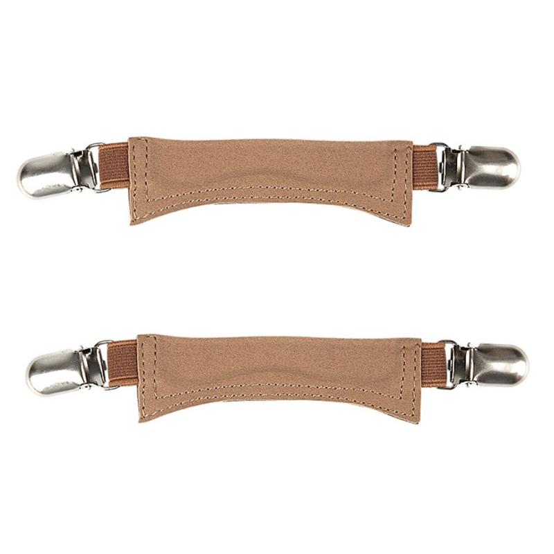 Adjustable Elastic Leather Shoe Laces Anti Slip Heel Strap with Alloy Buckles Quick Installation For Slip On Sandals