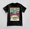 Individuelles Open Your Mind Grafik-T-Shirt Design Unisex Jersey Kurzarm-T-Shirt