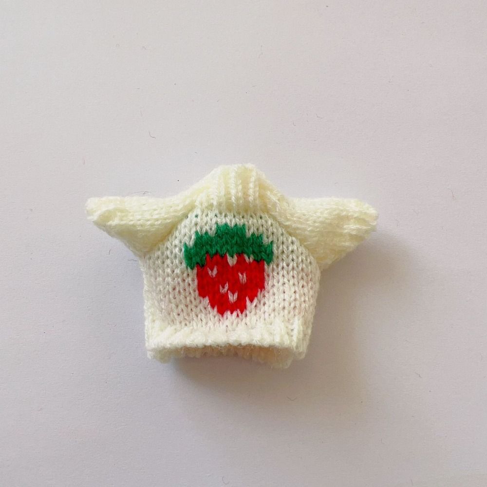 White/Red/Green Dolls Sweater Christmas Style Plush Doll's Clothing for 16cm/17cm Bjd Doll