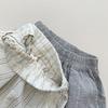 Children's Thin Vertical Striped Pants Cropped Pants Boys and Women's Summer Korean Casual Pants Mosquito Proof Pants