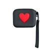 Cute 3D Heart Shaped Silicone Coin Purse Lightweight Portable Wrist Strap for Key Earphone Lipstick Woman Gift