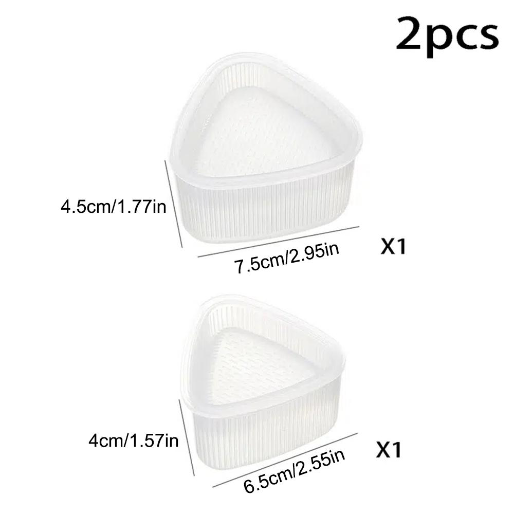 Triangle Rice And Vegetable Roll Mold 2 PCS Of Sushi Mold Size Package Bento Laver Roll Wrapped Rice Tools