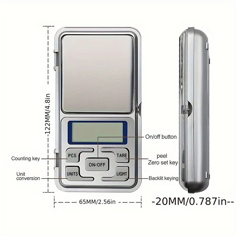 1Pcs New Accurate Digital Mini Scale High Precision Portable Jewelry Scale 500g/0.1g LCD Pocket Scale