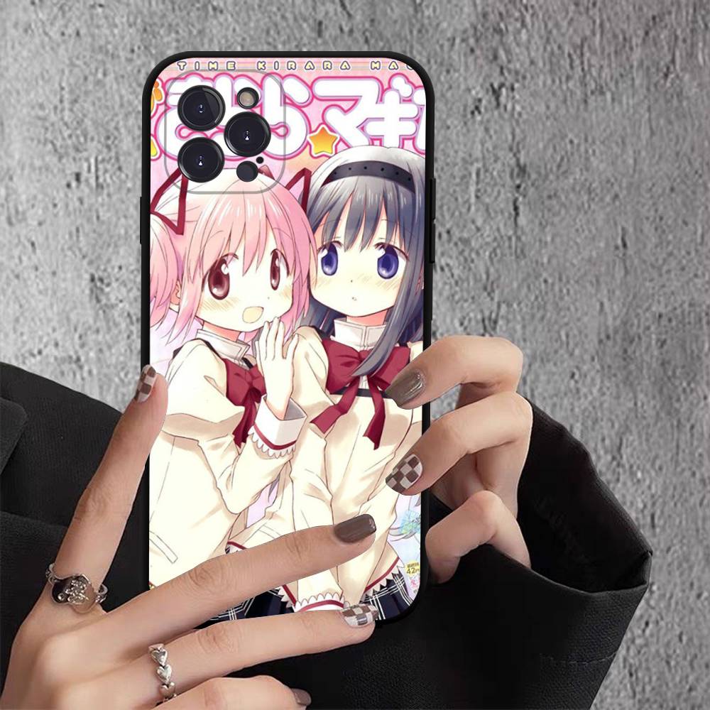 Popular Anime Girl Anime Black Soft Silicone Phone Case For Iphone17 Air 16 15 14 13 12 11 Mini Pro Max Plus