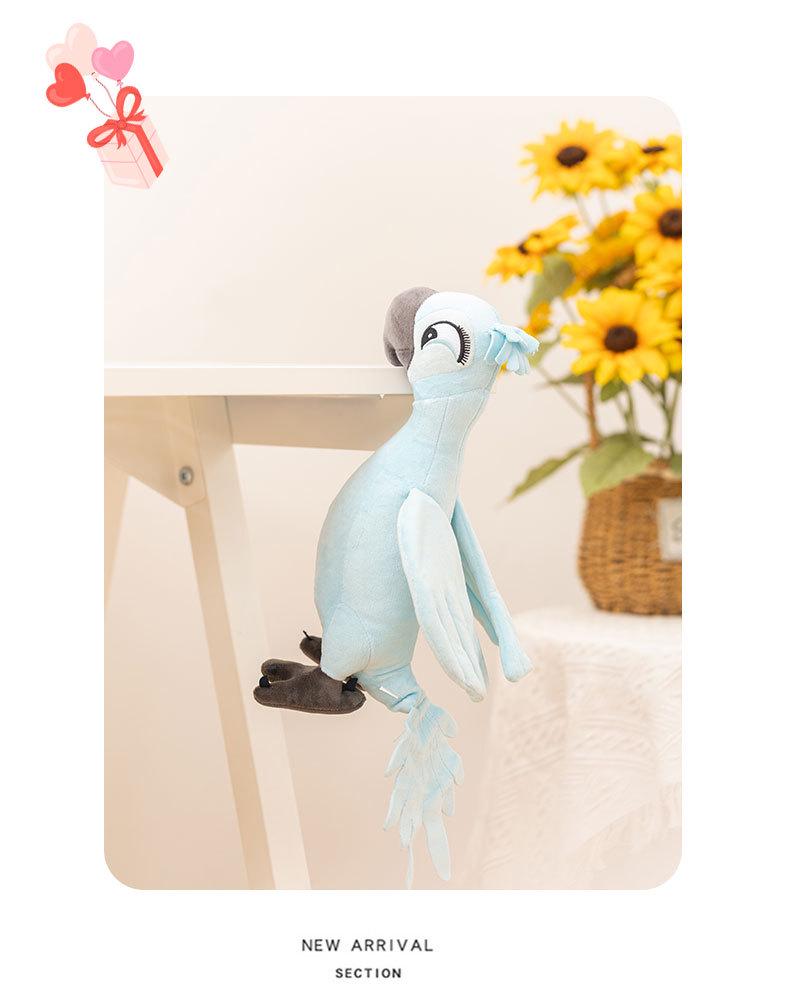 Realistic Small Macaw Plush Toy Couple - Cute Bird Figurine Doll Gift Ornament