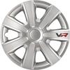 Set of 4 Vr 16'' Silver Carbon Look Wheel Trims