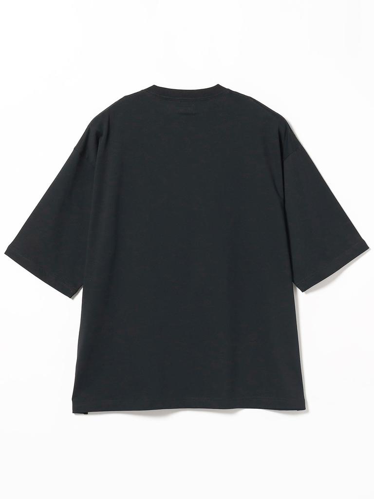 Beams Men's S/S TEE Loose Mercerized T-Shirt, Black, Size Small, 11041318803